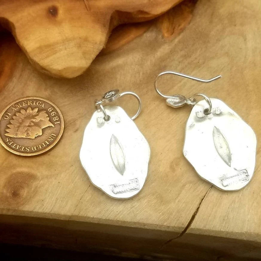 Handmade Southwestern Style Sterling Silver Earrings